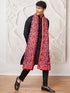 Men's Black Silk Blend Kurta,Pyjama And Dupatta Set.